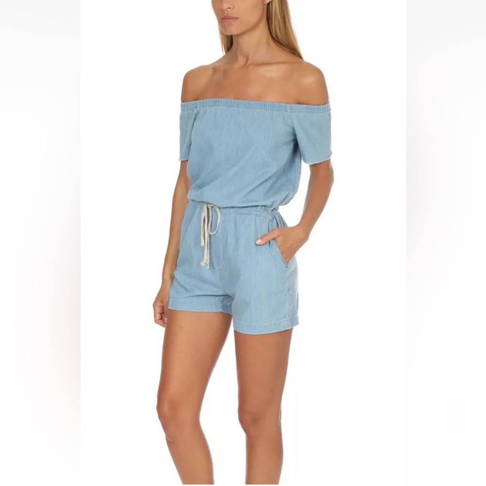 Mother Denim Off Shoulder Romper XS